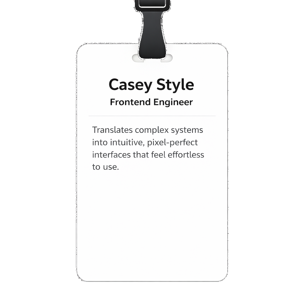 Casey badge back
