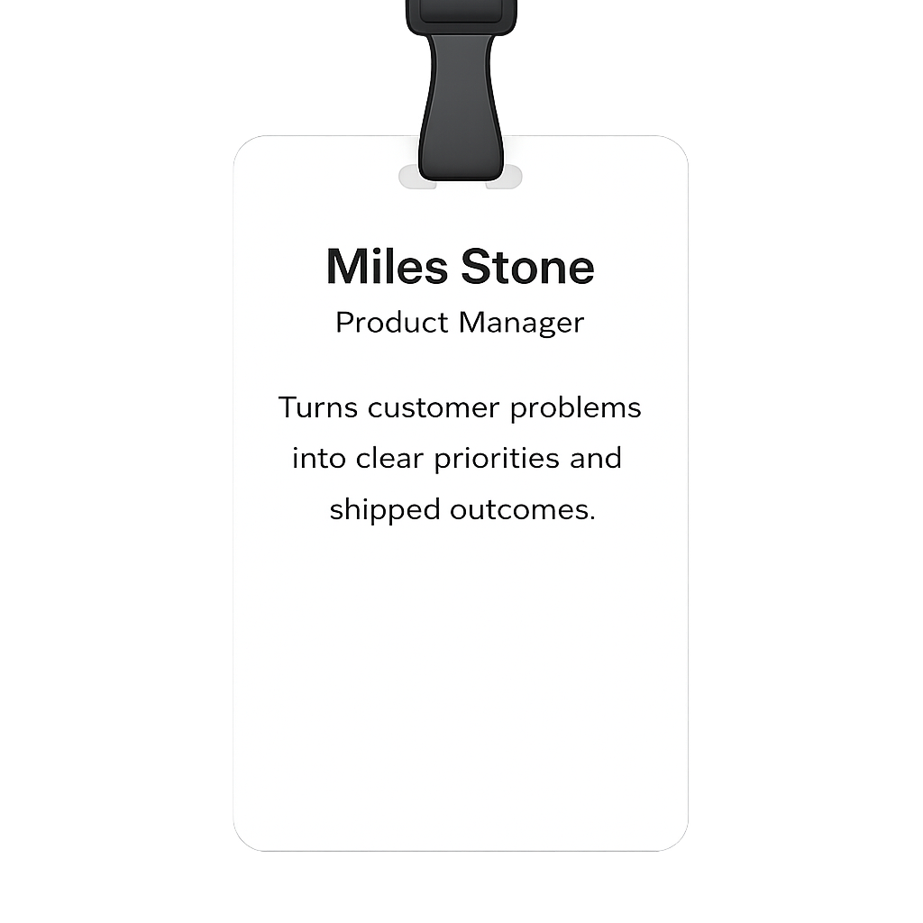 Miles badge back