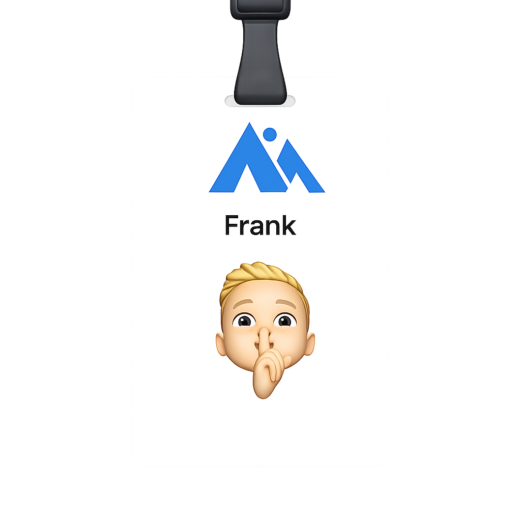 Frank badge front