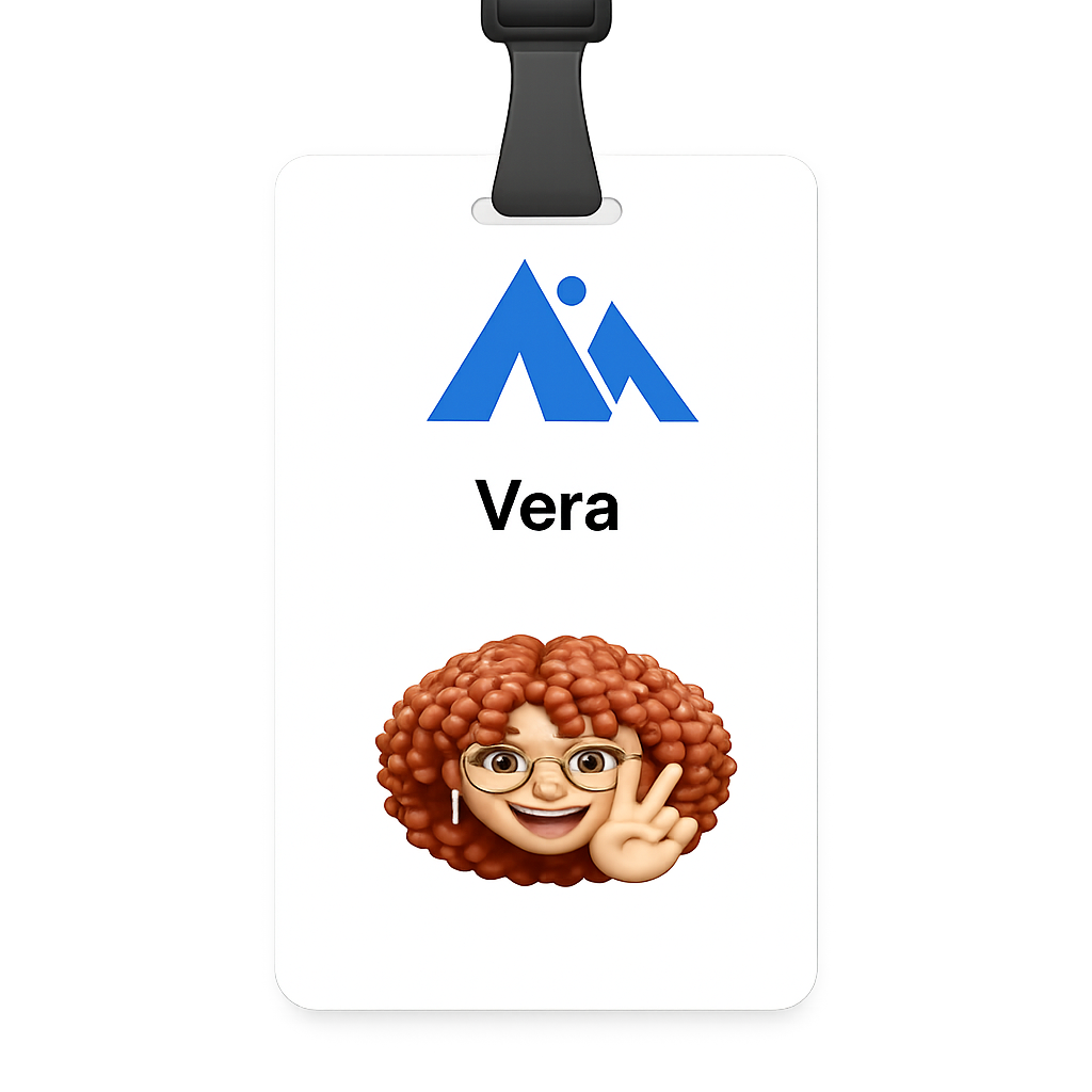 Vera badge front